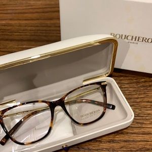 Boucheron Paris Havana and Gold Eyeglasses 52-16-140